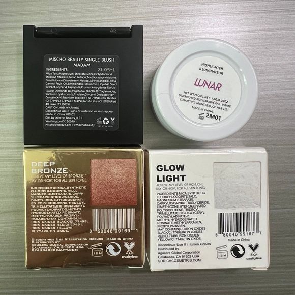 🎉HP🎉 NEW 6 Piece Perfect Complexion Lux Highlighter/Bronzer/Blush/Brushes Set - Picture 3 of 12